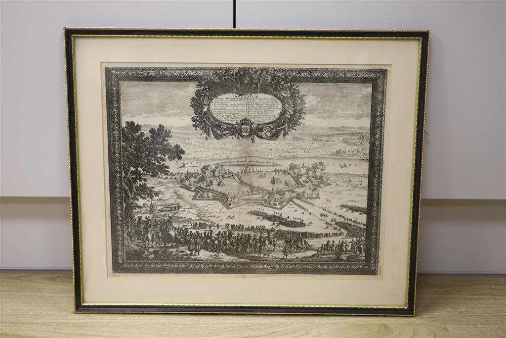 Ansicht, Thorn, Pufendorf, Nürnberg, 1696 Thorunium. Primaria Prußiae Regal Urbis d. 26. Nov 1655, engraving, 30 x 39cm